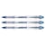 3 stylos roller bille bleu vision élite pointe moyenne 0,8mm Uni Ball