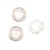 Lot de 6 boutons coeur plastique blanc 11mm