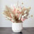 Tableau sur toile vase de fleurs séchées 30x30 cm