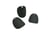 2 Breloques ovales bombées 25*20mm Noir