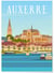 Affiche ville Auxerre | A3 : 29,7x42cm