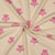 Tissu Jersey Coton côtelé Bio Tulipes Roses sur fond Ecru