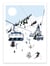 Affiche 50 x 70 cm -  Sur le télésiège - LPX Illustration