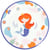 6 Assiettes Sirène Corail - Recyclable