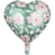 Ballon Aluminium Hélium Coeur Fleuri
