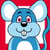 LUC - Kit canevas Soudan Une souris bleu 25x25 cm