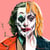 JOKER : FOLIE À 2 - Oeuvre d’art 50x50 cm - création en édition limitée - Artiste Mademoiselle Bouche