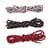 MégaCréa DIY - Cordelette type paracord Blanc rouge et noir 3 mm x 1 m 3 pièces