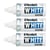 Lot de 3 marqueurs permanents - PENTEL - Pointe ogive 2,9 mm - Blanc - X100W