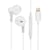 Moxie Écouteurs Bluetooth Avec Connecteur Lightning Micro Boutons Blanc