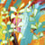 Lot de 4 serviettes en papier découpage collage 33 cm FLEUR ABSTRAITE F 208