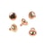 Lot de 3 boutons ronds boule à queue alliage 9mm or