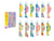 12 poissons en papier a creer - Janod - Jaune