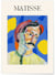 Poster Matisse - Portrait au béret | A3 : 29,7x42cm