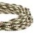 Bobine 50m Cordon damier polyester 5mm ecru / marron