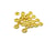 20 Perles intercalaires rondelles fleur 5mm Or 18K
