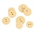 Lot de 3 boutons 2 trous texturé beige clair