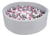 Piscine à balles pour enfant, diamètre env.125 cm + 900 balles blanc,rose ,gris - Velinda