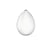 10 cabochons transparents goutte en verre 25 x 17 mm