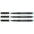 Lot de 3 marqueurs permanents pointe moyenne - FABER-CASTELL - Noir - MULTIMARK