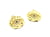 1 Breloque martelée irrégulière - oeil zircons - 14*13mm - plaqué or 18K