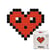 Kit mosaïque DIY pixel art - Coeur kawaii - Mini