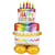 Ballon Géant AirLoonz Gâteau d'Anniversaire - 134 cm