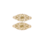 5 embellissements en métal doré ovals