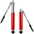 Avizar Stylet Retractable pour écran Tactile Attache Jack 3.5 mm Rouge