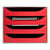 Module de classement Ecobox Office 4 tiroirs - Rouge - Exacompta