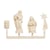 Crèche: La famille sainte + comète, 20 mm