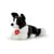 peluche chien Scott le border Collie - Trudi - Rouge