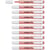 Lot de 10 surligneurs de poche - STABILO SWING COOL - Pointe biseautée 1 - 4 mm - Rouge Orange