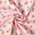 Tissu Double gaze de Coton digital Fleurs Miman sur fond Rose clair