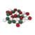 Pompons métalliques,15mm ø, assorties, assorties, 75 pces