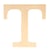 Lettre T - 19 cm - bois - Artemio