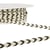 Bobine 25m galon bicolore 6mm Noir