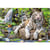 Puzzle tigres blancs du bengale au bord de la riviere 1000 pieces - collection animaux sauvages - educa - 14808