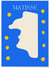 Affiche Matisse 'Profil Abstrait' – Bleu et crème | A3 : 29,7x42cm