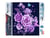 Diamond Painting Broderie Diamant Figured’Art 40x50cm toile entière roulée avec diamants carrés - Fleurs et Papillons en Violet