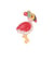 Ecusson thermocollant été sequins flamant rose 4cm x 6,5cm