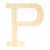Lettre P - 19 cm - bois - Artemio
