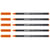 Lot de 5 feutres de coloriage - EDDING - Pointe moyenne 2 mm - Orange