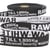 Film 25m sergé jacquard polyester RAW WHITE 25mm Noir/blanc