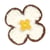 Ecusson thermocollant fleur blanche 4x4cm