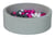 Piscine à balles Aire de jeu + 150 balles blanc, rose, gris - Velinda