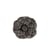 Broche fleur carreaux 7,5cm gris cendre