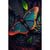 Tableau sur toile papillon néon 30x45 cm
