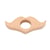 Bague de lecture en bois de hêtre massif-motif moustache