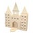 MégaCréa DIY - Calendrier de l'avent en bois Château fort 24 cases 26,5 cm